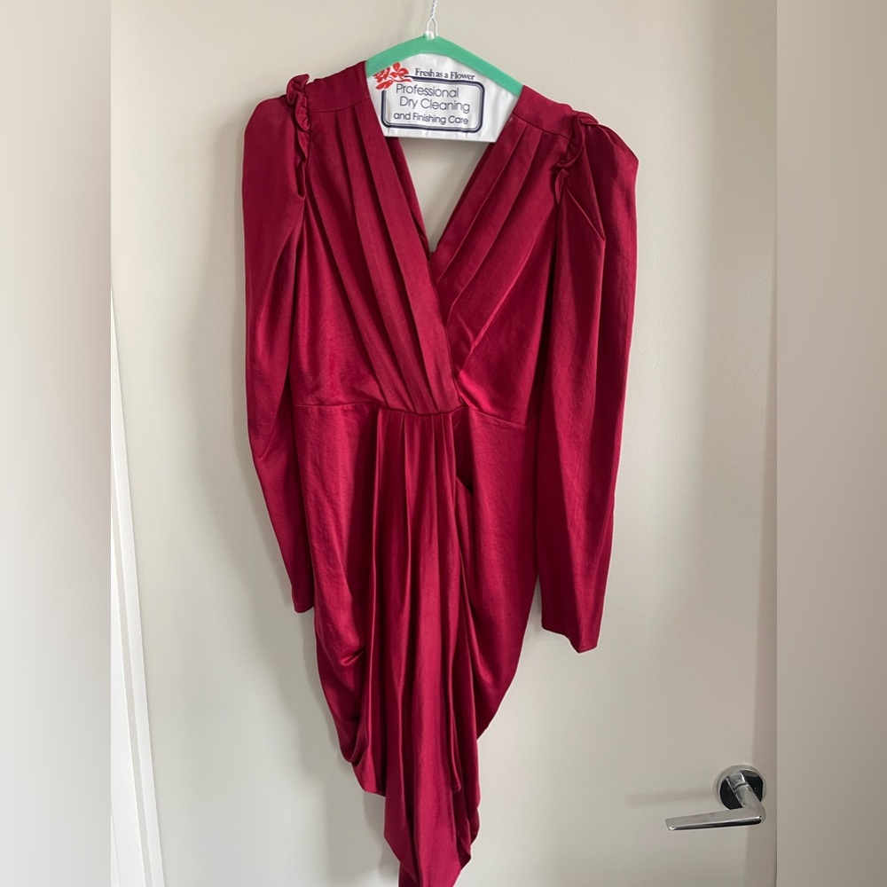 Alma Dress in Ruby Red